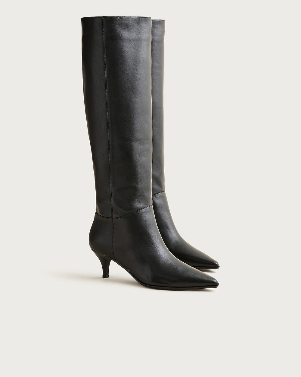 J. Crew Women’s New Stevie Knee-High Boots Pull-On in Leather Black Size 11 NWOT